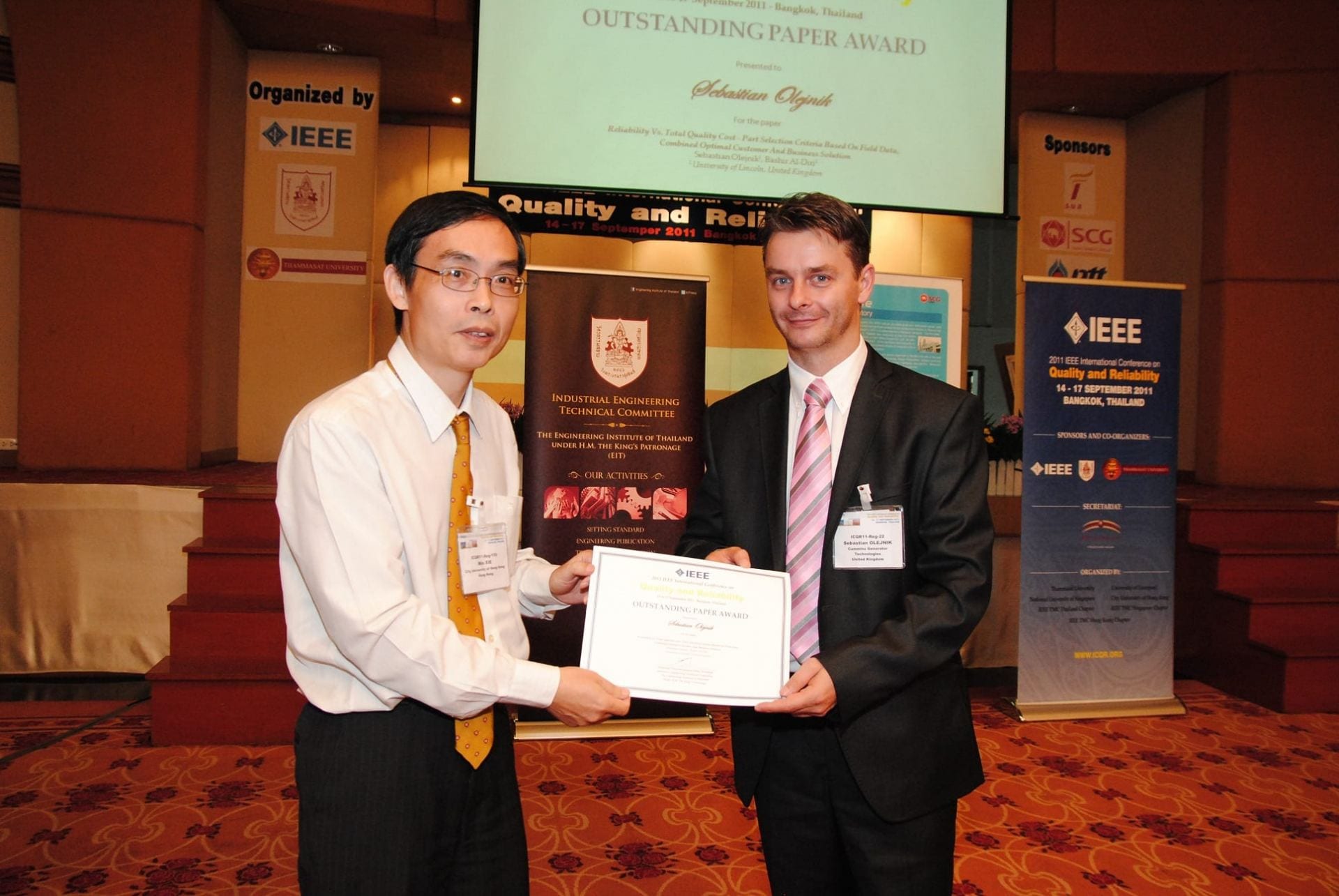 Sebastian Olejnik, ICQR2011 Outstanding Paper Award