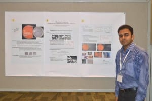 Touseef with academic poster